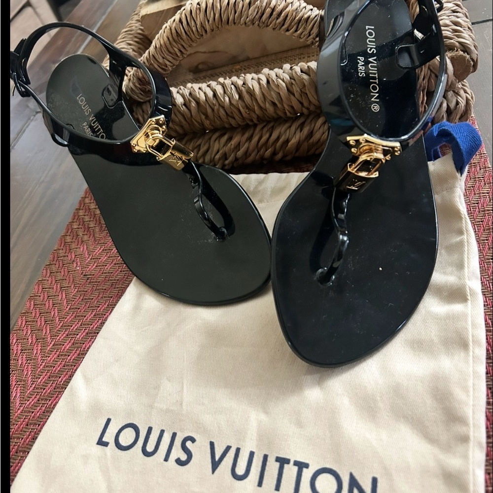 Louis Vuitton Black Sandals
